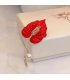 XSB152 - Red Lotus Leaf Saree Brooch